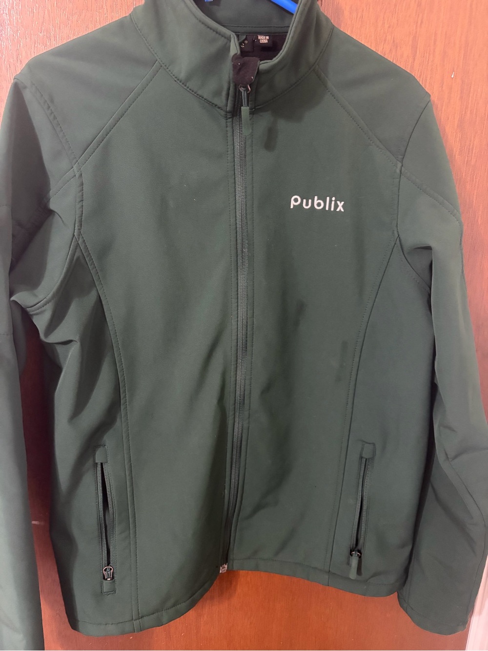 Publix Dark Green Zip-Up Jacket unbroken